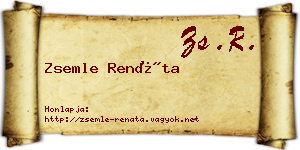 Zsemle Renáta névjegykártya