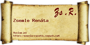 Zsemle Renáta névjegykártya