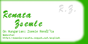 renata zsemle business card
